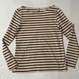 JCrew -Structured Boatneck Striped Shirt